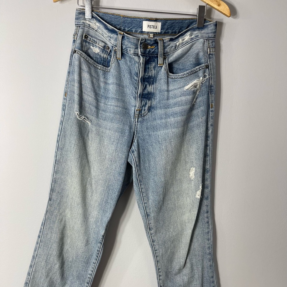 High-Waisted distressed denim jeans from Pistola